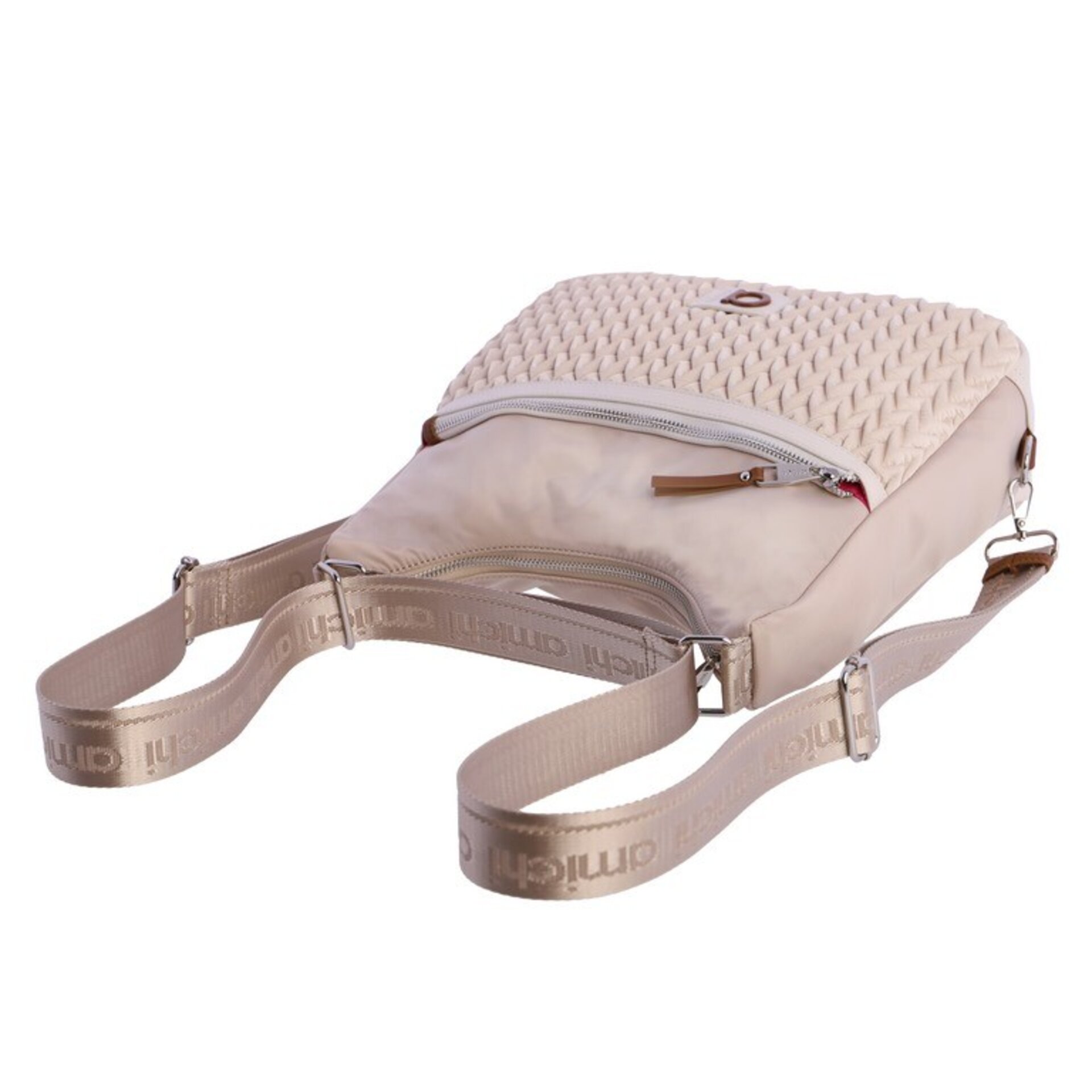 Bolso mochila color beige - 3