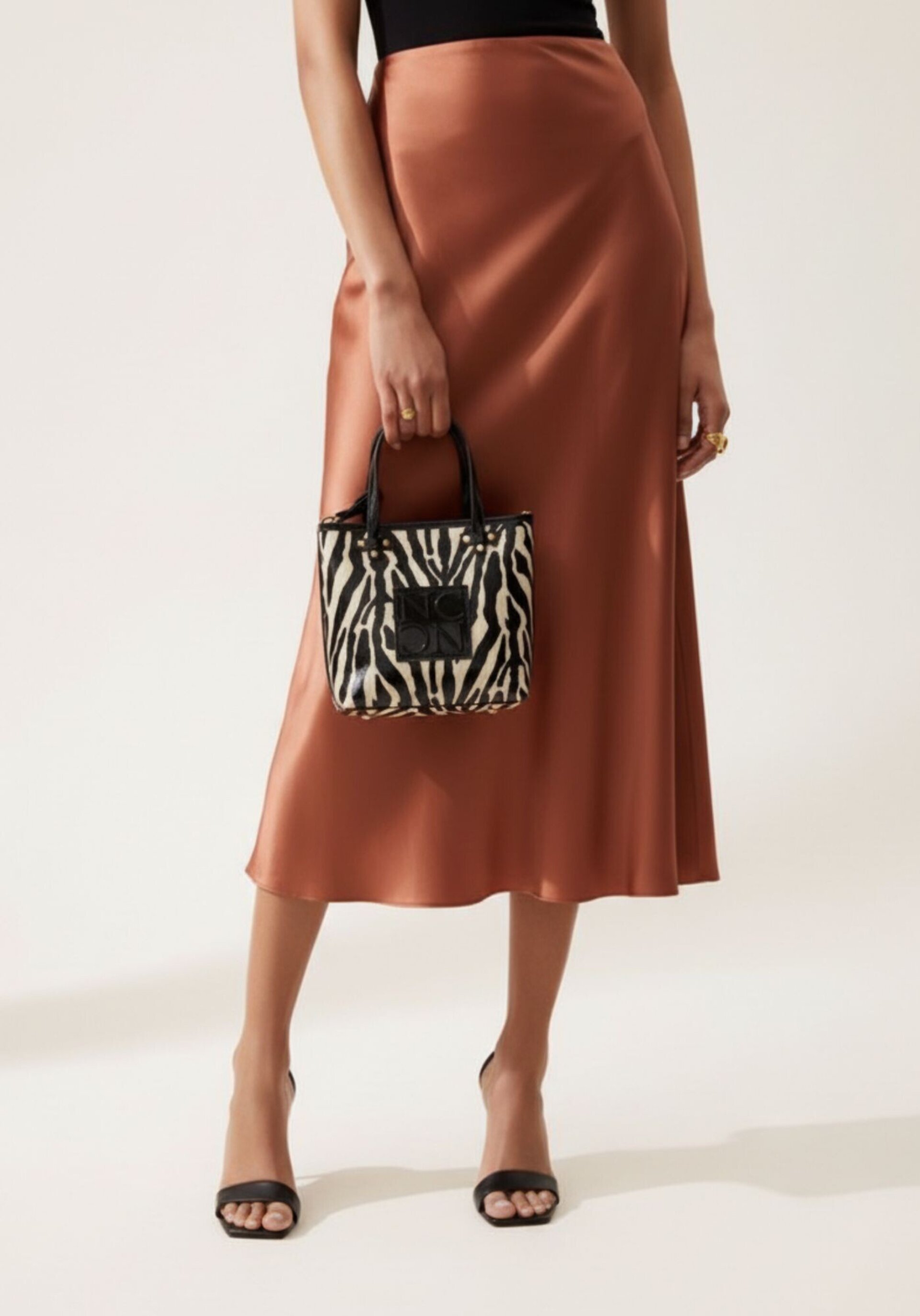 Bolso mini tote cebra Noco - 3