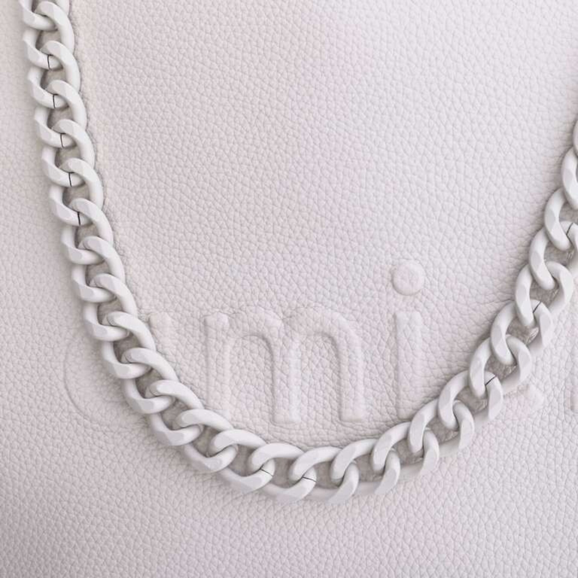 Bolso shopper color marfil con detalle de cadena - 4