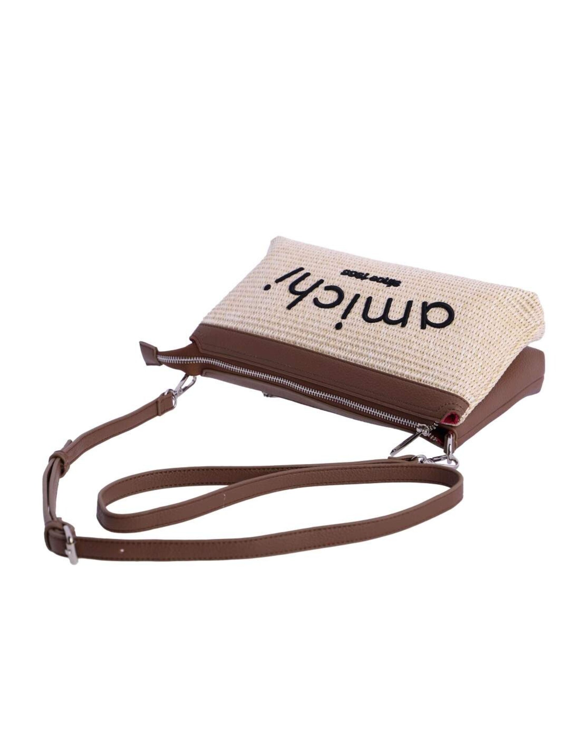 Bolso bandolera para mujer Saipán de fibras naturales con cremallera - 3