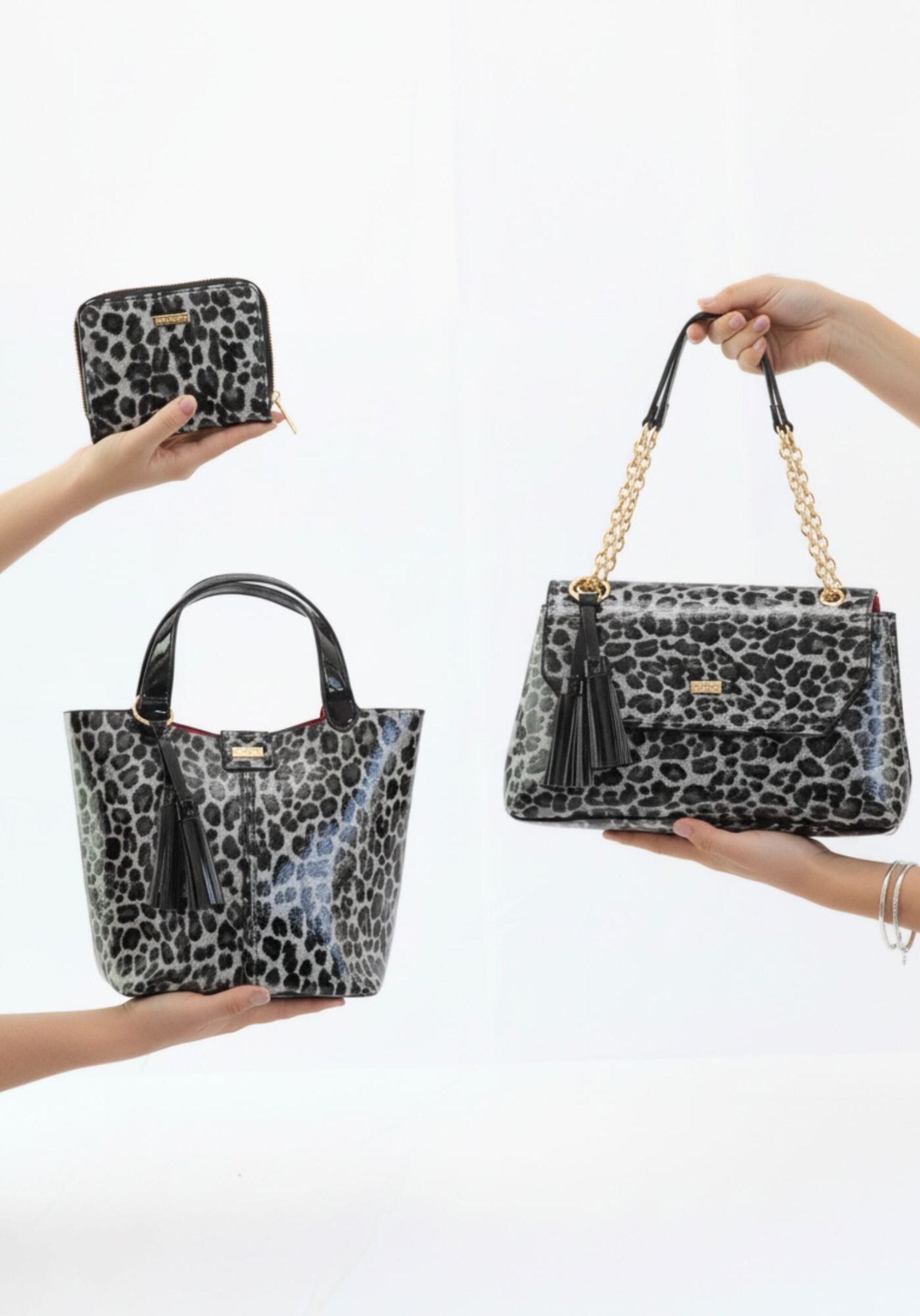 Bolso tote charol leopardo Noco - 3