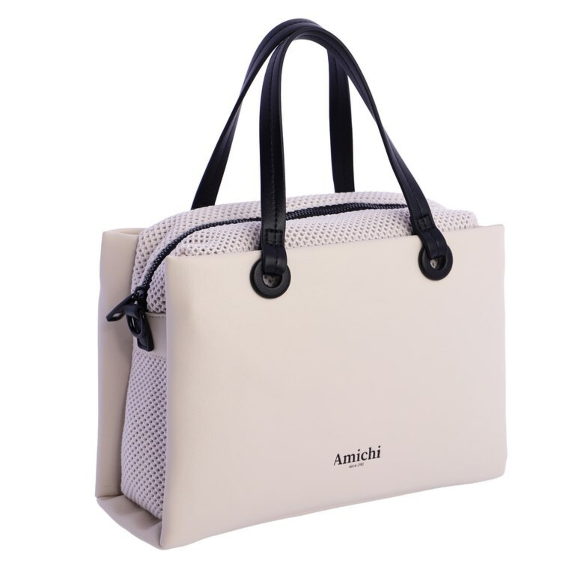 Bolso de mano color marfil - 4