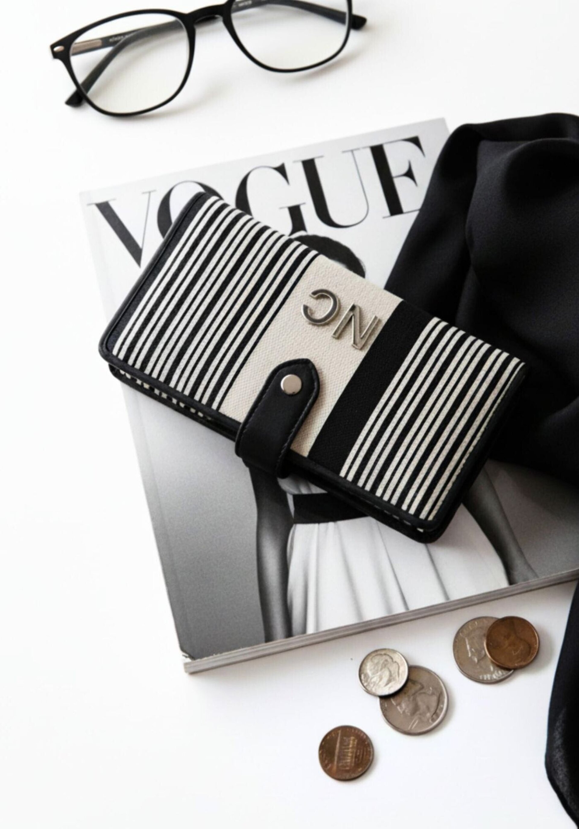 Billetero tejido líneas B&W Noco - 2