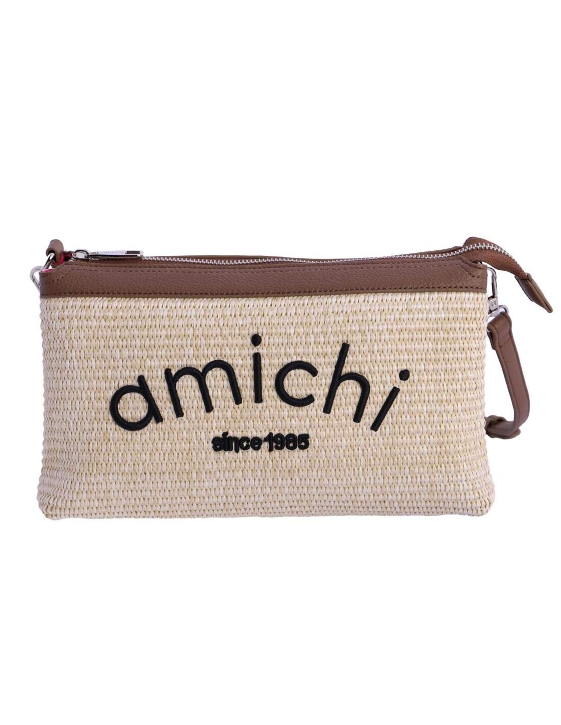 Bolso bandolera para mujer Saipán de fibras naturales con cremallera - 1